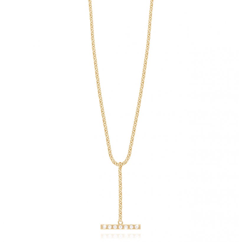 DEMI | PAVE BAR DROP NECKLACE