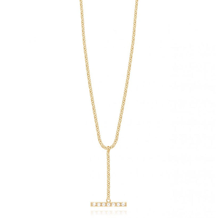 DEMI | PAVE BAR DROP NECKLACE