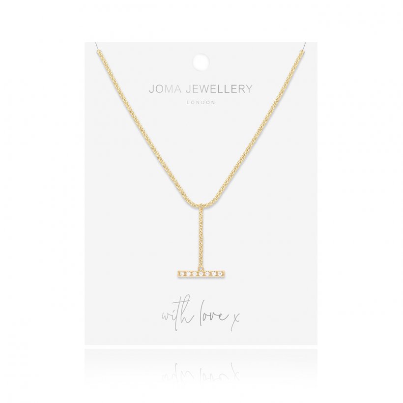 DEMI | PAVE BAR DROP NECKLACE