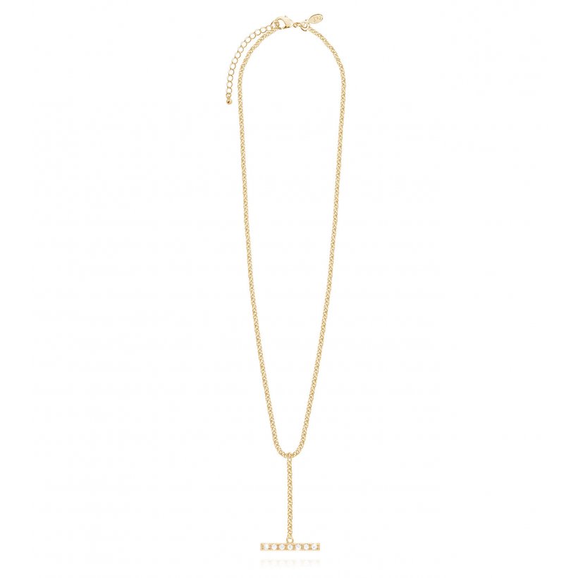 DEMI | PAVE BAR DROP NECKLACE