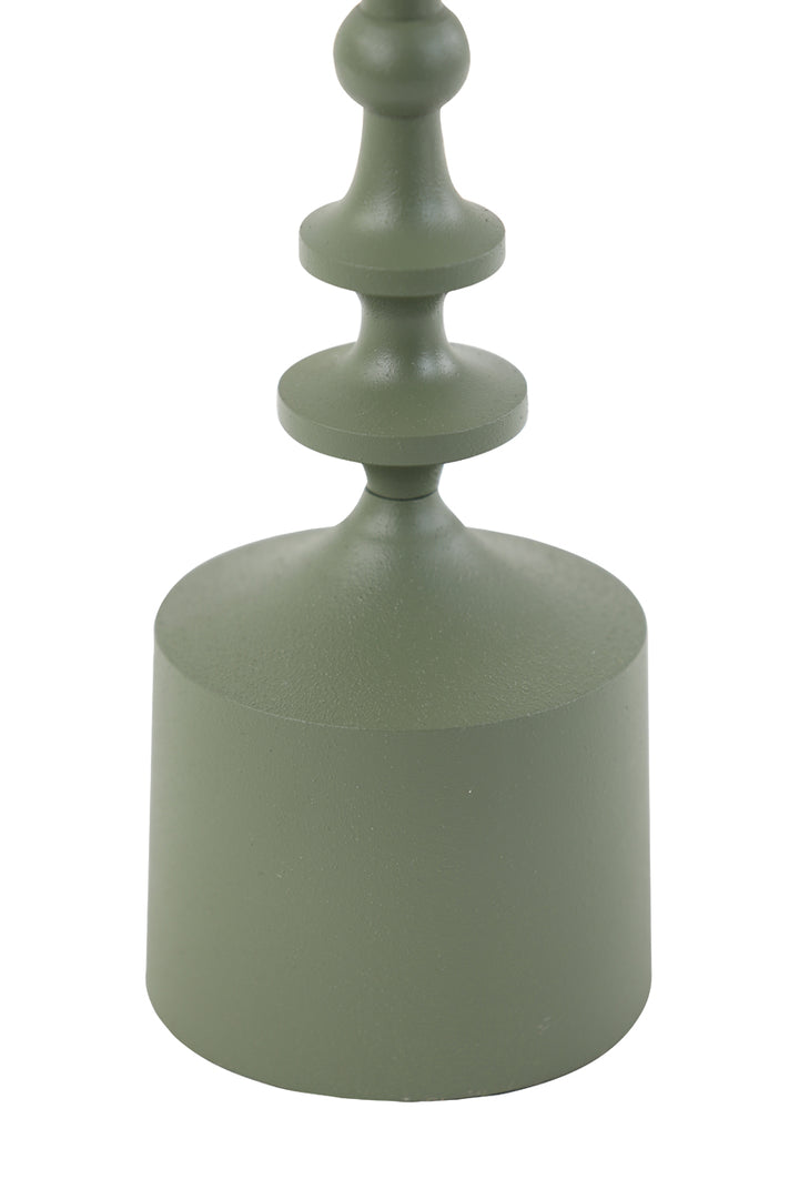 SHEVA MATT OLIVE GREEN CANDLE HOLDER