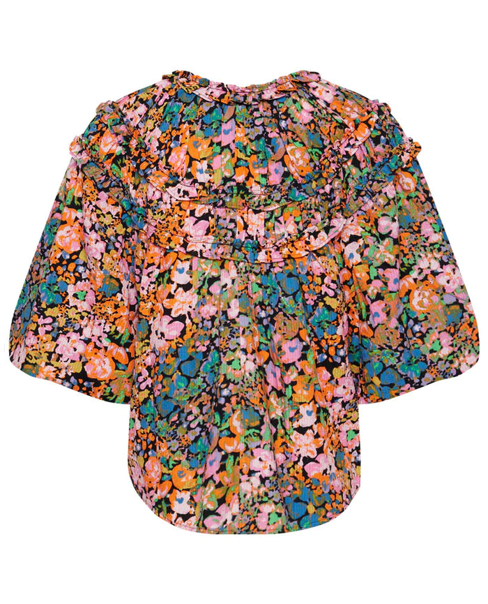 JINDY PINK MULTI FLOWER TOP