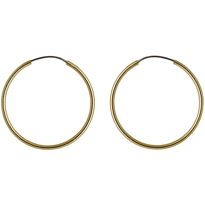 SANNE GOLD MEDIUM HOOP EARRINGS