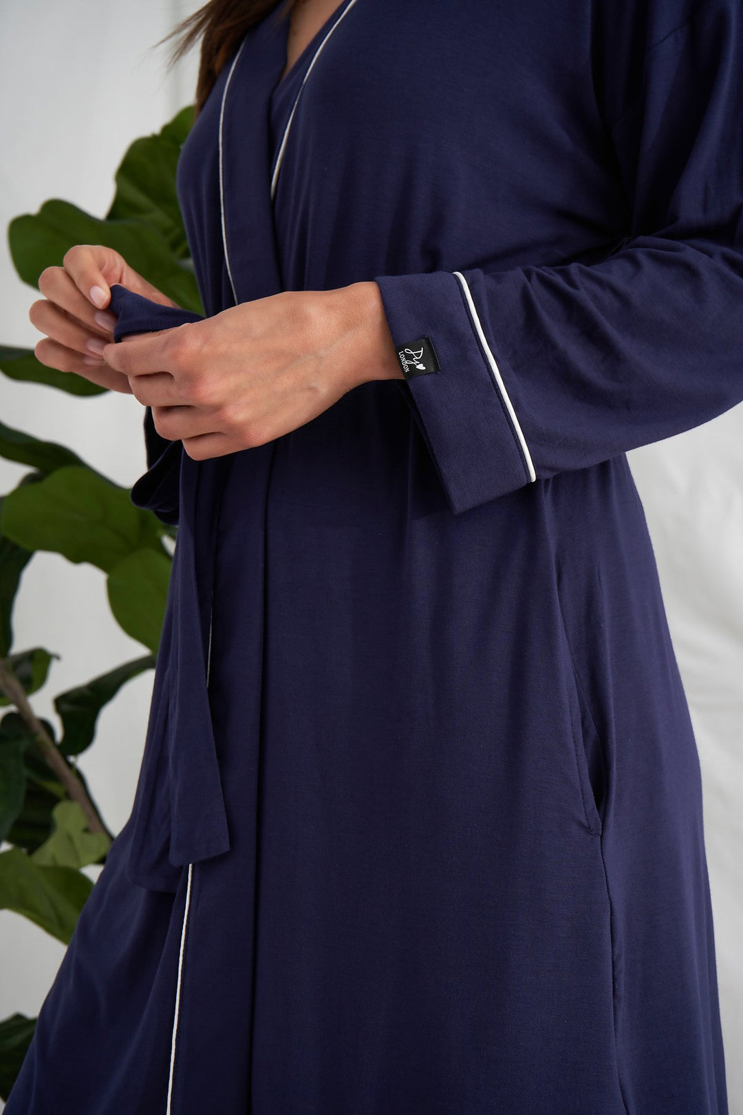 MIDNIGHT NAVY BAMBOO KIMONO