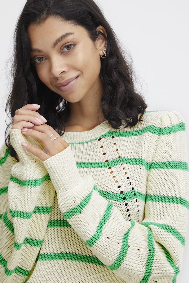 MILJA MING GREEN MIX STRIPE JUMPER