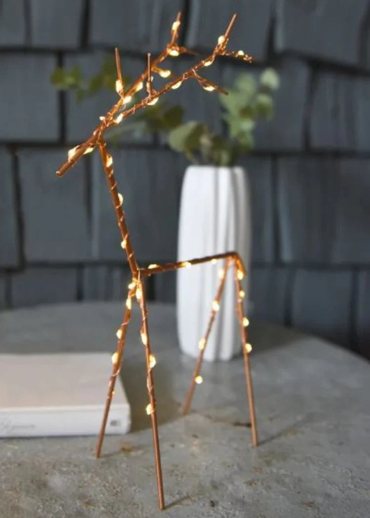 LARGE COPPER DEER LIGHT