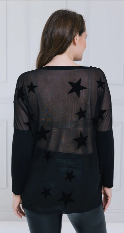 ALL STARS FLIRTY CHIFFON BACK TOP
