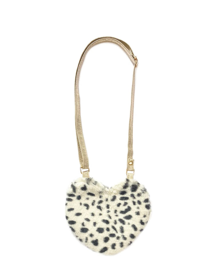 SNOW LEOPARD LOVE HEART BAG