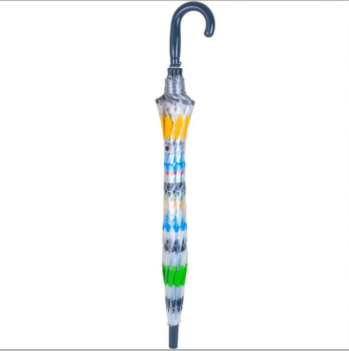 CHILDREN'S DINOSAUR CLEAR DOME UMBRELLA