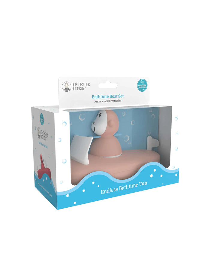 DUTSY PINK BATH TIME BOAT SET
