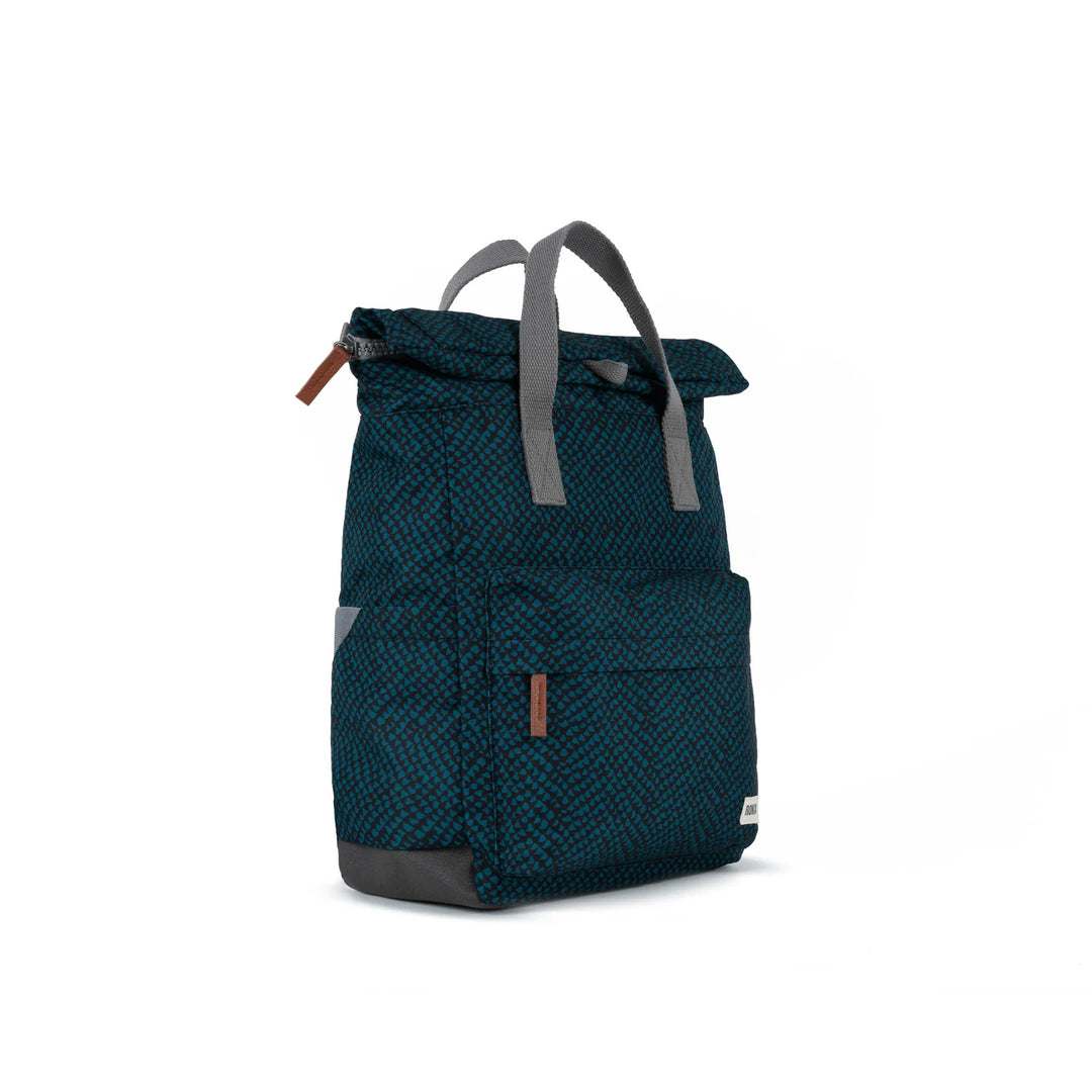 DEEP TEAL SNAKE PRINT CANFIELD B SUSTAINABLE MEDIUM BACKPACK