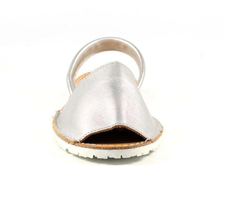 MENORCA SILVER LEATHER MULE