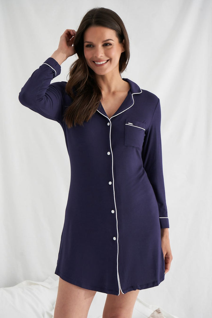 MIDNIGHT BAMBOO NIGHTSHIRT