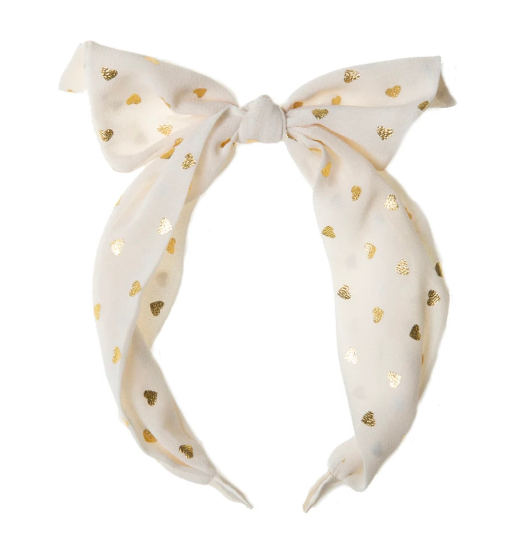 GOLD HEART HEADBAND