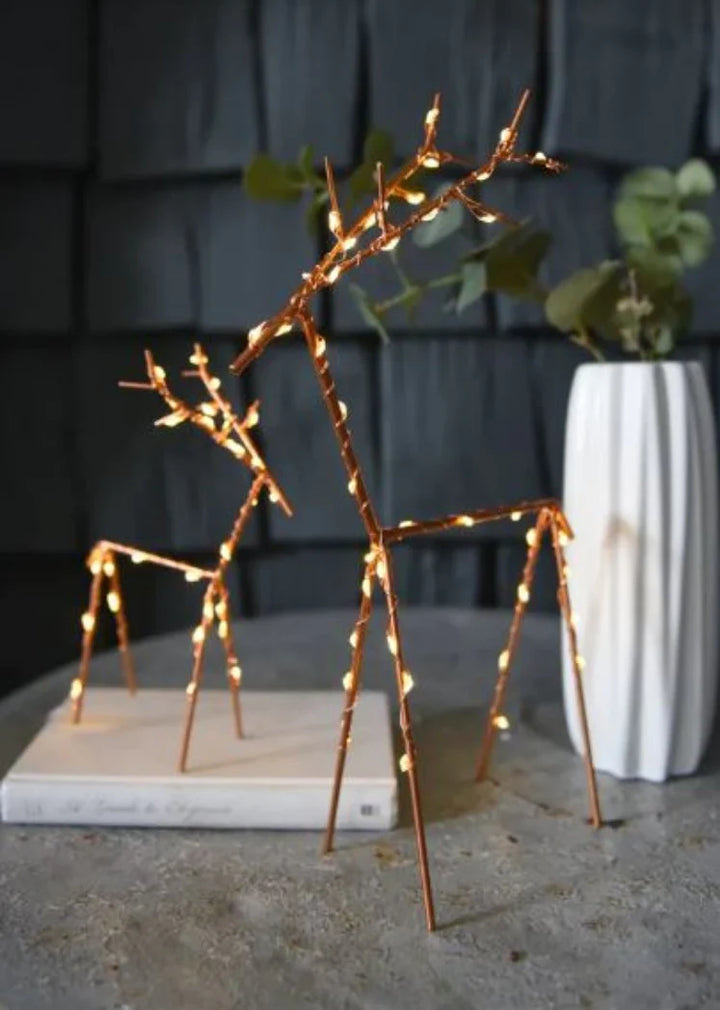 LARGE COPPER DEER LIGHT