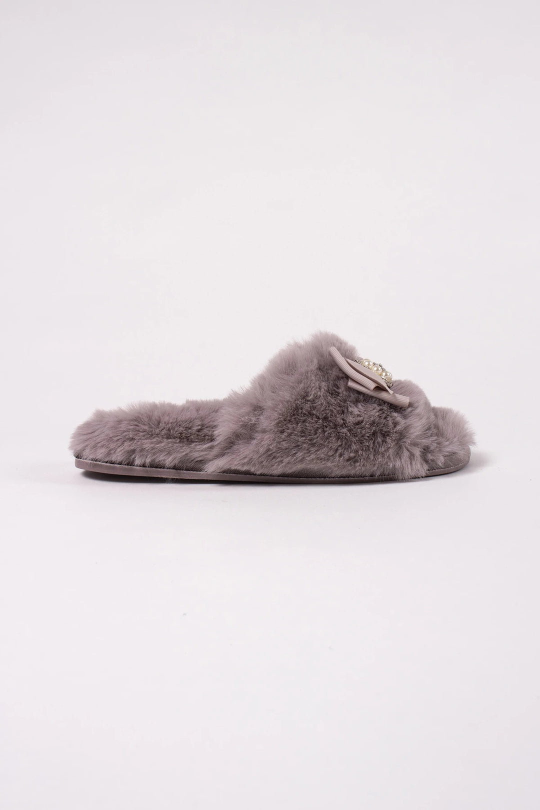 ANYA MINK SLIDER SLIPPERS