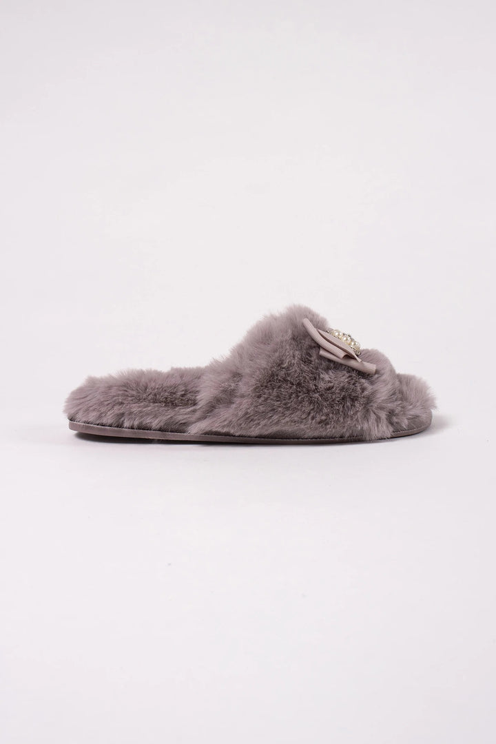 ANYA MINK SLIDER SLIPPERS