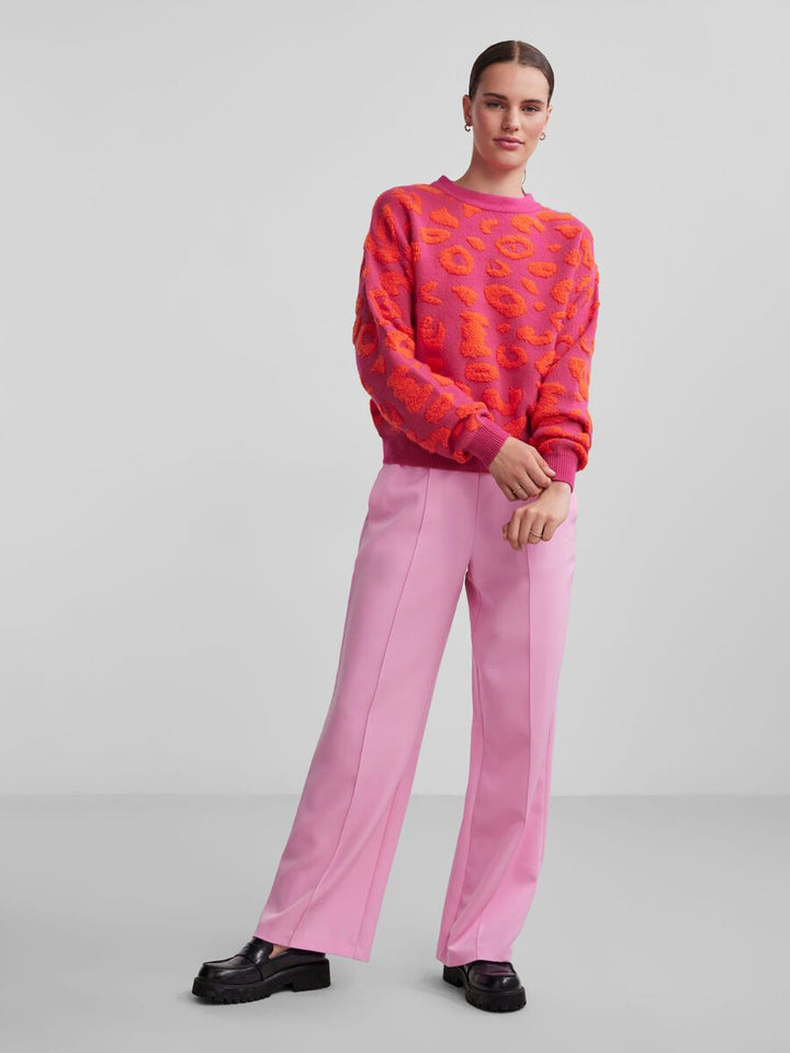 NIA LONG SLEEVE BEETROOT PURPLE/RED ORANGE JUMPER