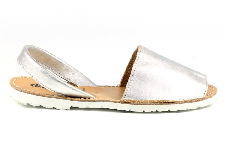 MENORCA SILVER LEATHER MULE
