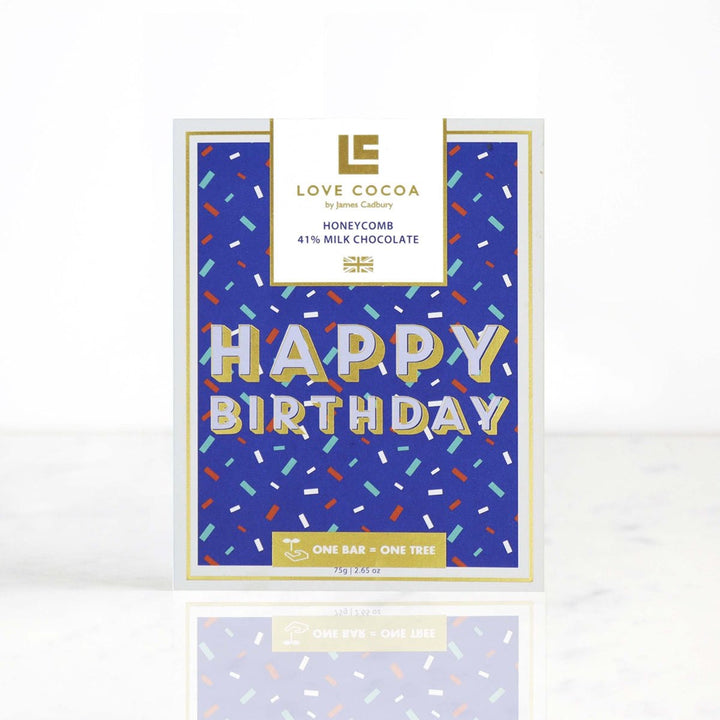 HAPPY BIRTHDAY HONEYCOMB CHOCOLATE BAR