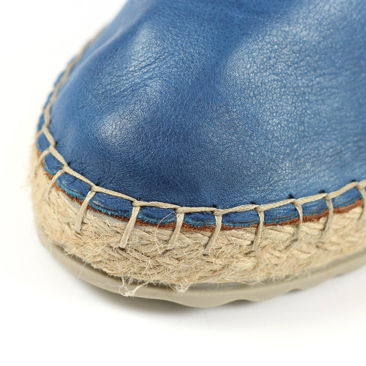 NAVY RHODES LEATHER SANDAL