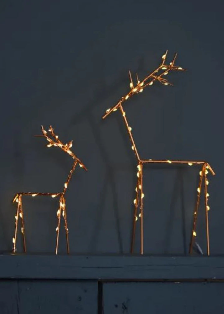 LARGE COPPER DEER LIGHT