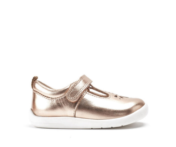 PUZZLE ROSE GOLD LEATHER SHOES