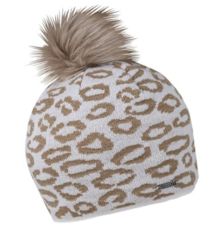 SASKIA LEOPARD BOBBLE HAT