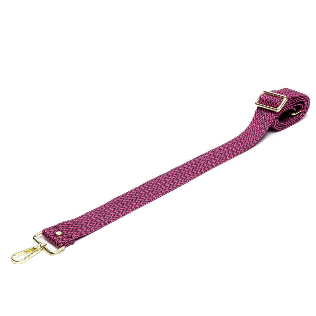 PURPLE ZIG ZAG BAG STRAP