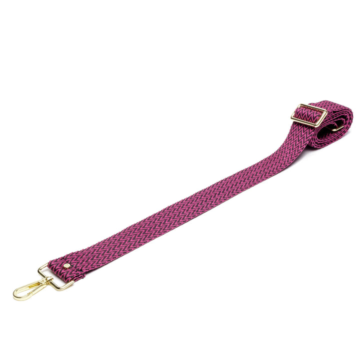 PURPLE ZIG ZAG BAG STRAP