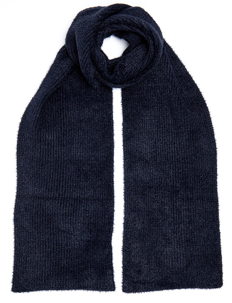 NAVY RIBBED SCARF