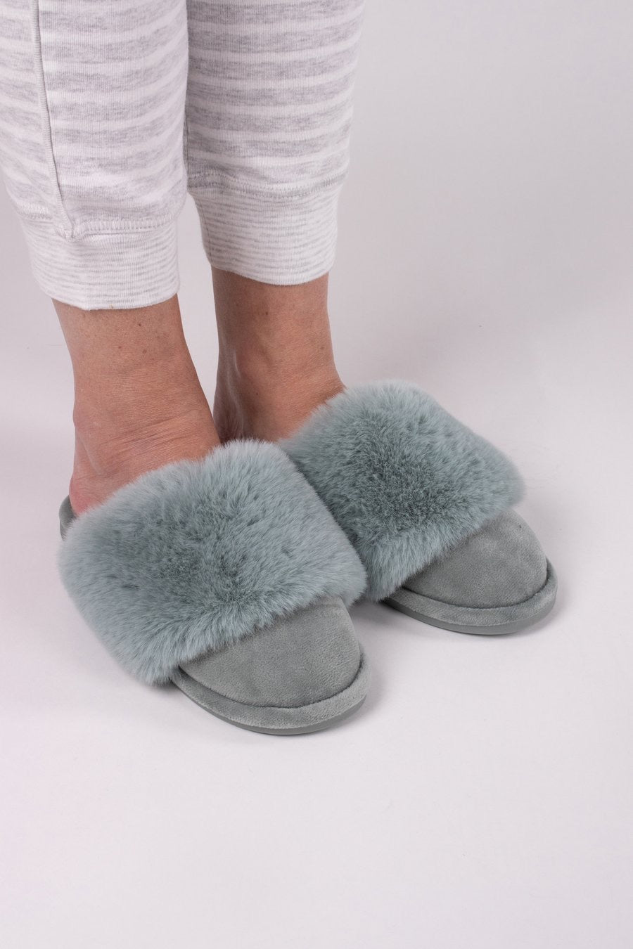 SAGE GREEN DANNI SLIPPERS