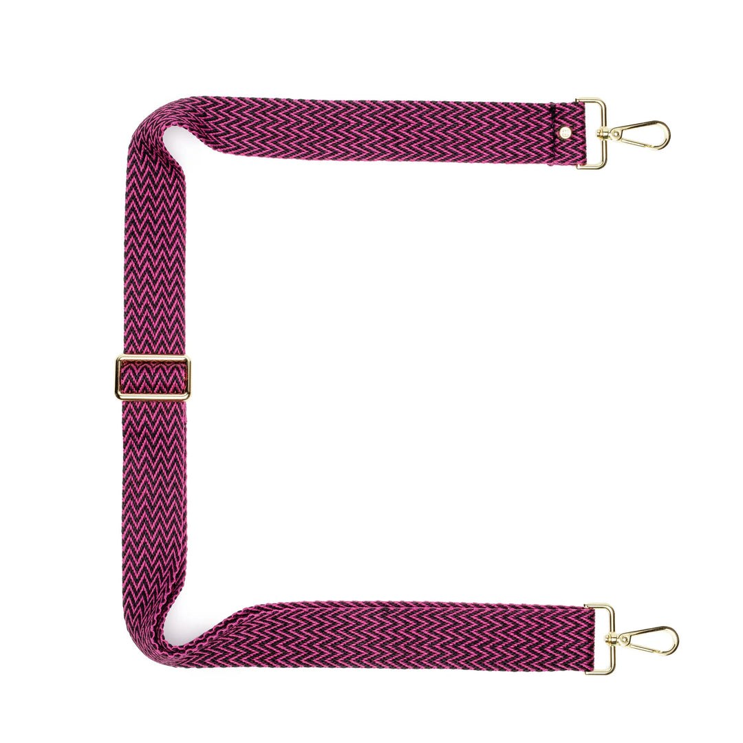 PURPLE ZIG ZAG BAG STRAP