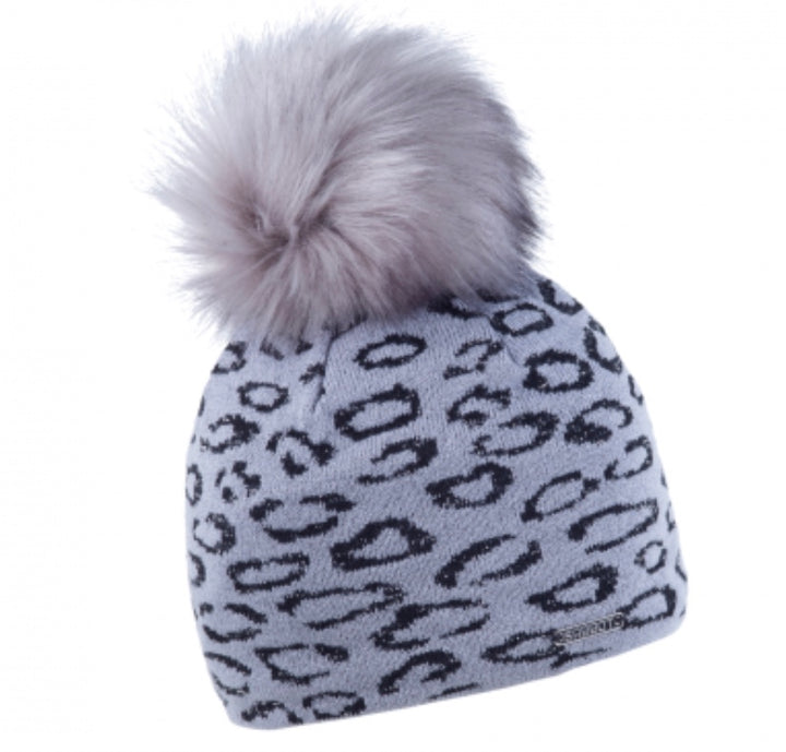 SASKIA LEOPARD BOBBLE HAT