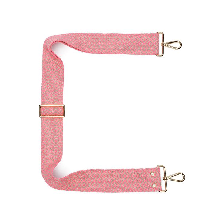 PINK KNITTED DIAMOND STRAP