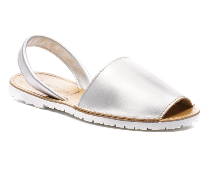 MENORCA SILVER LEATHER MULE