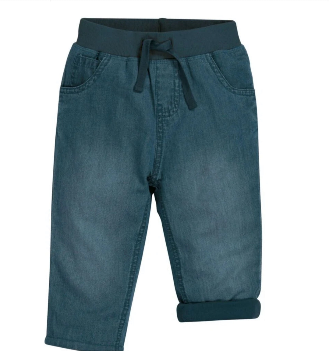 CHAMBRAY COMFY LINED JEANS