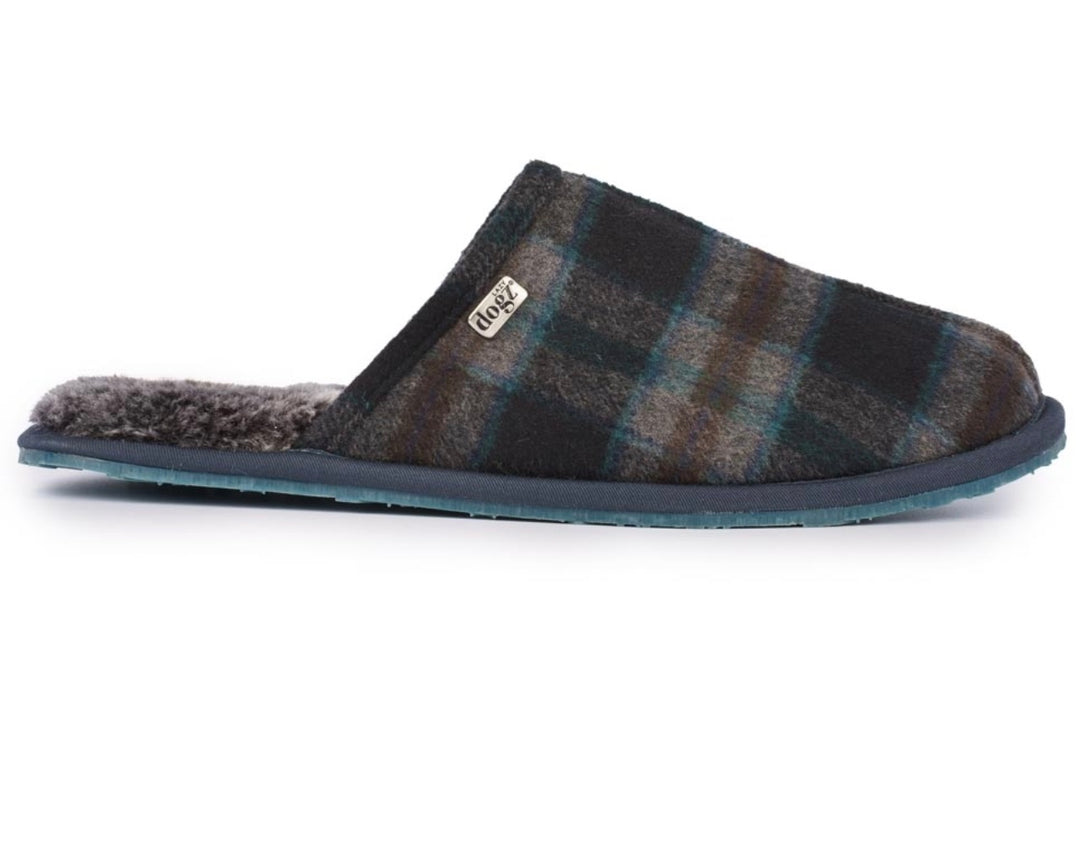 MENS BARKLEY TEAL MULE SLIPPERS