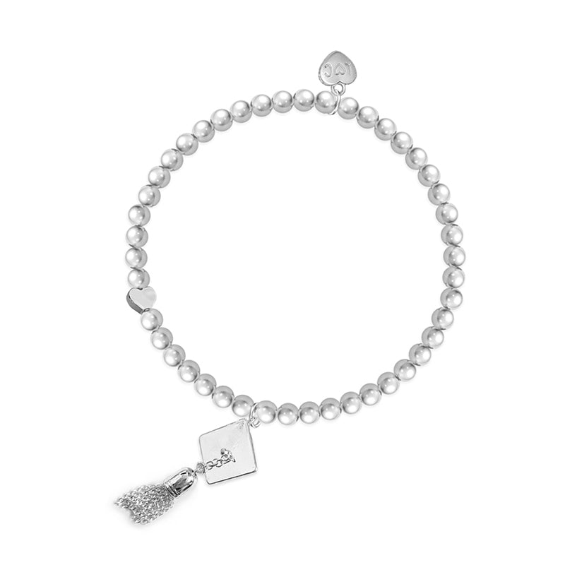 SILVER GRADUATION BRACELET