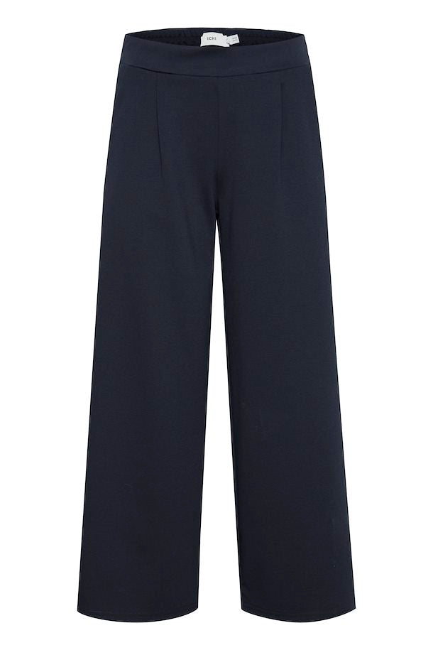 TOTAL ECLIPSE NAVY KATE CROPPED WIDE LEG TROUSERS
