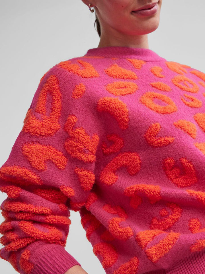 NIA LONG SLEEVE BEETROOT PURPLE/RED ORANGE JUMPER