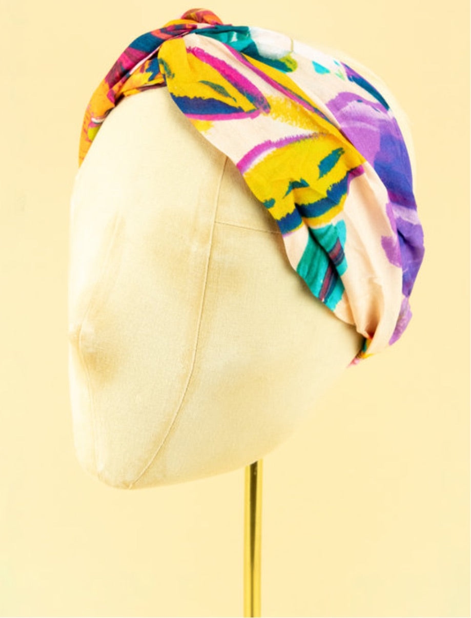 ELASTICATED FLORAL FRENZY HEADBAND