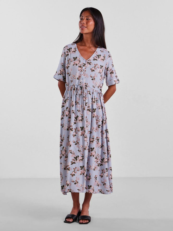 PCNYA KENTUCKY BLUE/BIG FLOWER MIDI DRESS