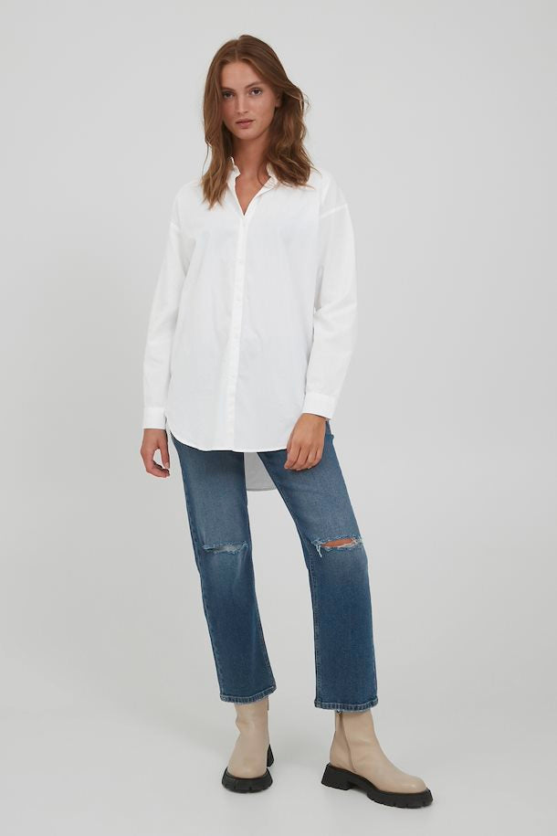 OPTICAL WHITE GAMZE SHIRT