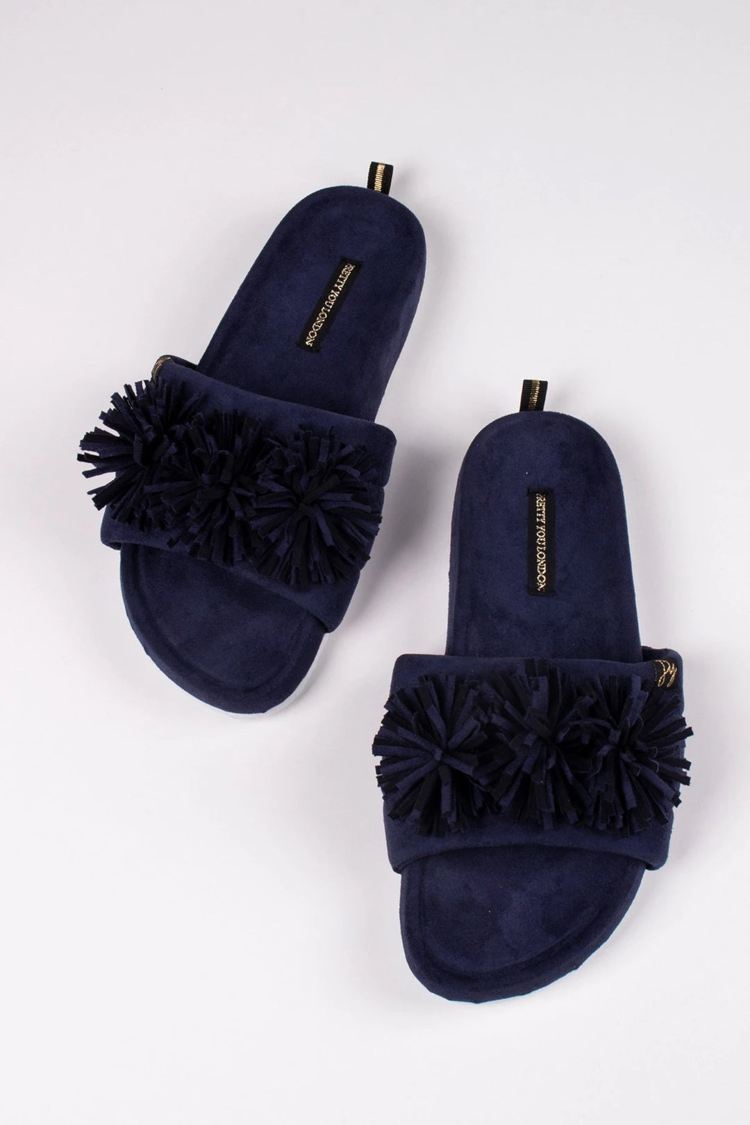 NAVY ALBANY HOUSE SLIPPERS