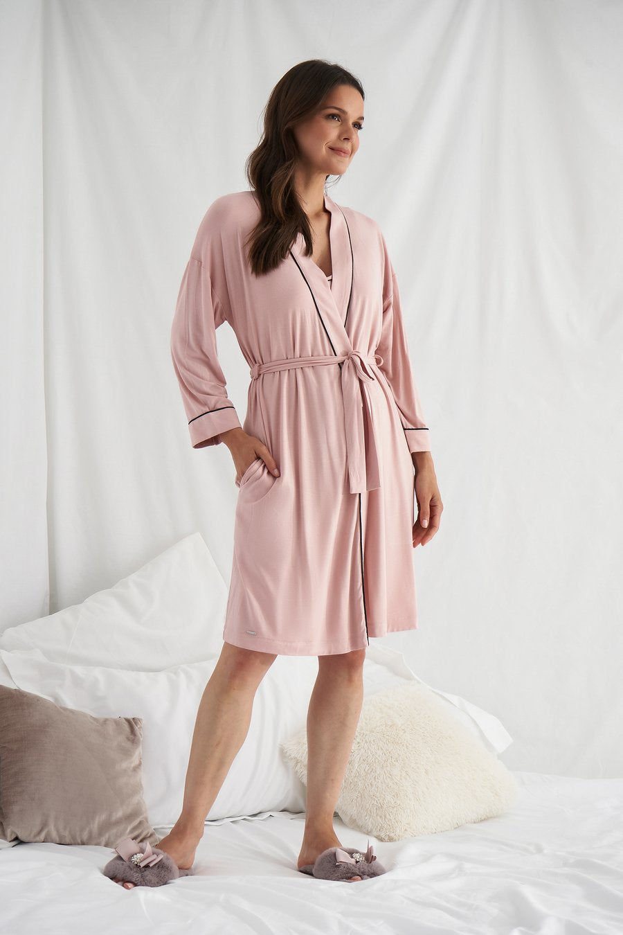 PINK BAMBOO KIMONO