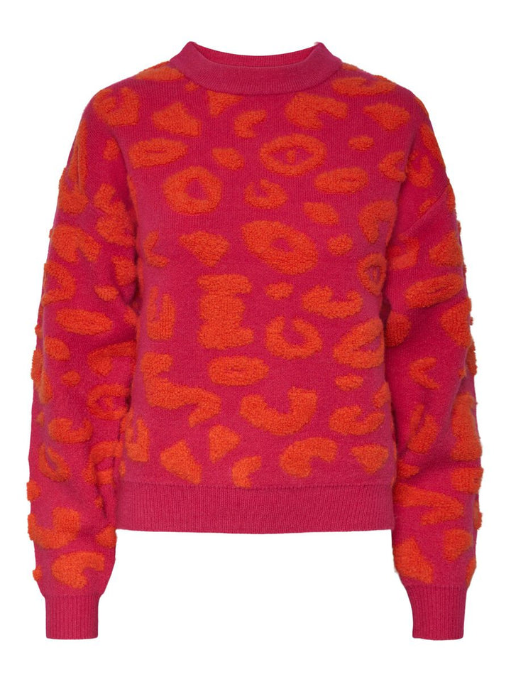 NIA LONG SLEEVE BEETROOT PURPLE/RED ORANGE JUMPER