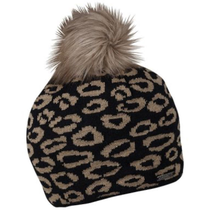 SASKIA LEOPARD BOBBLE HAT