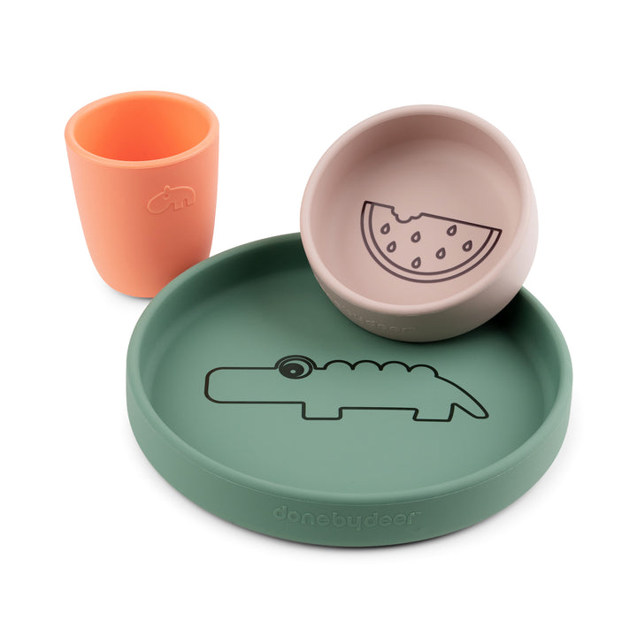 SILICONE DINNER SET CROCO
