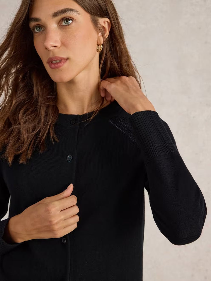 LULU CARDI PURE BLK